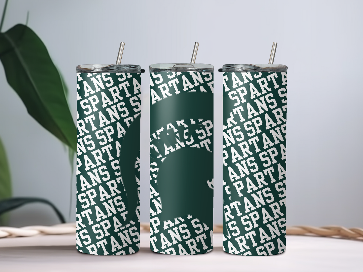 Michigan State 20oz Tumbler β Green & White Game Day Cup for College Fans, Students & Alumni