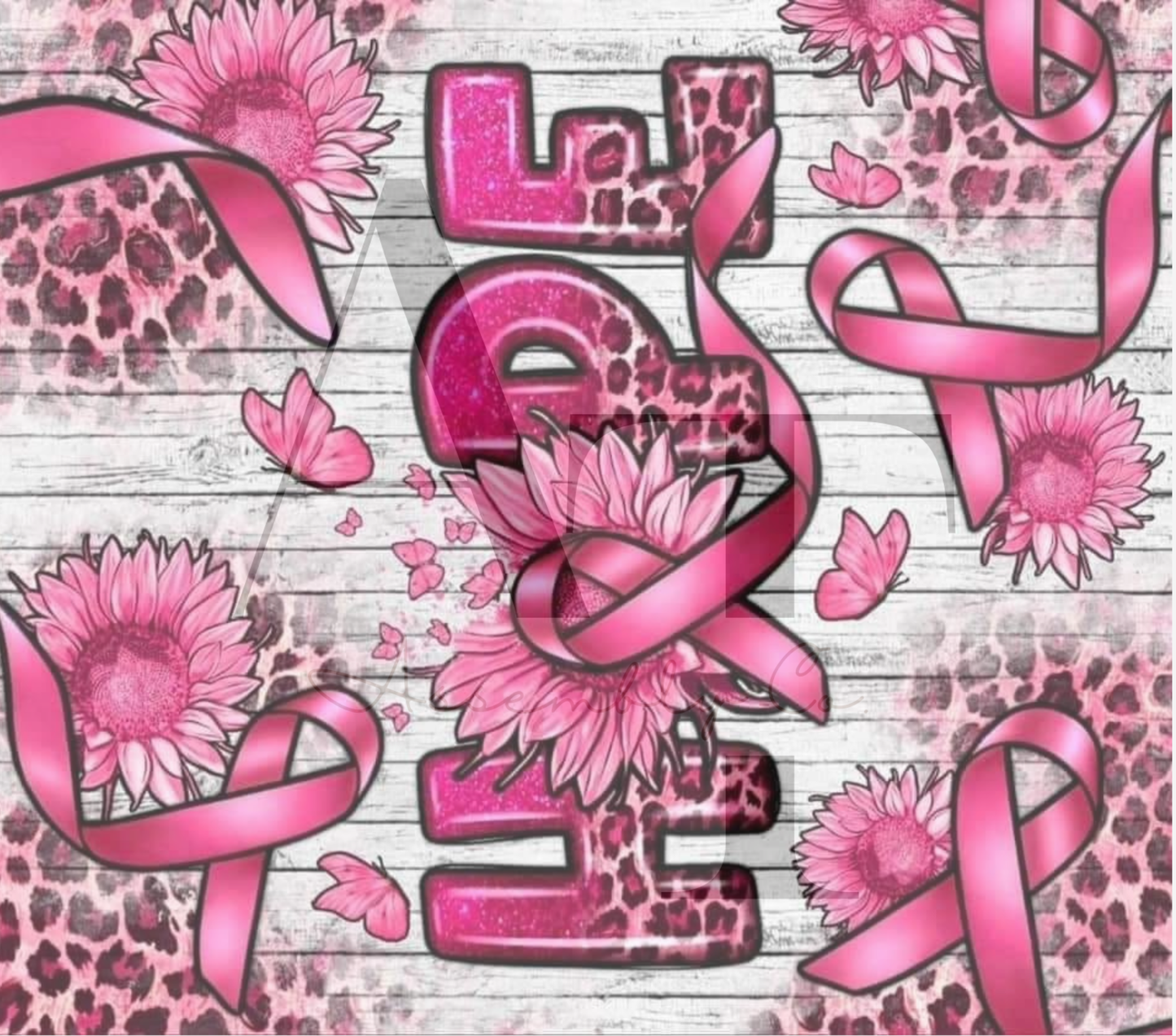 Pink Breast Cancer Hope 20oz Tumbler – Inspirational Pink Ribbon Cup for Awareness & Support