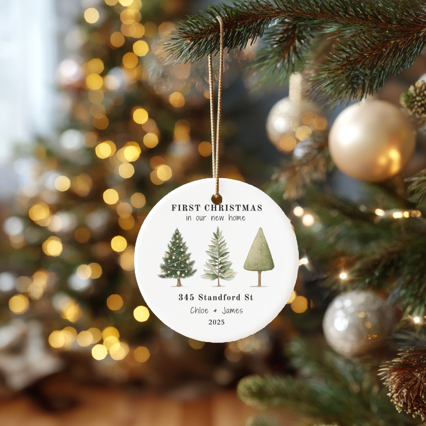 Our First Christmas at Our New Home 2025 Ornament • Personalized Holiday Keepsake • New Home Gift