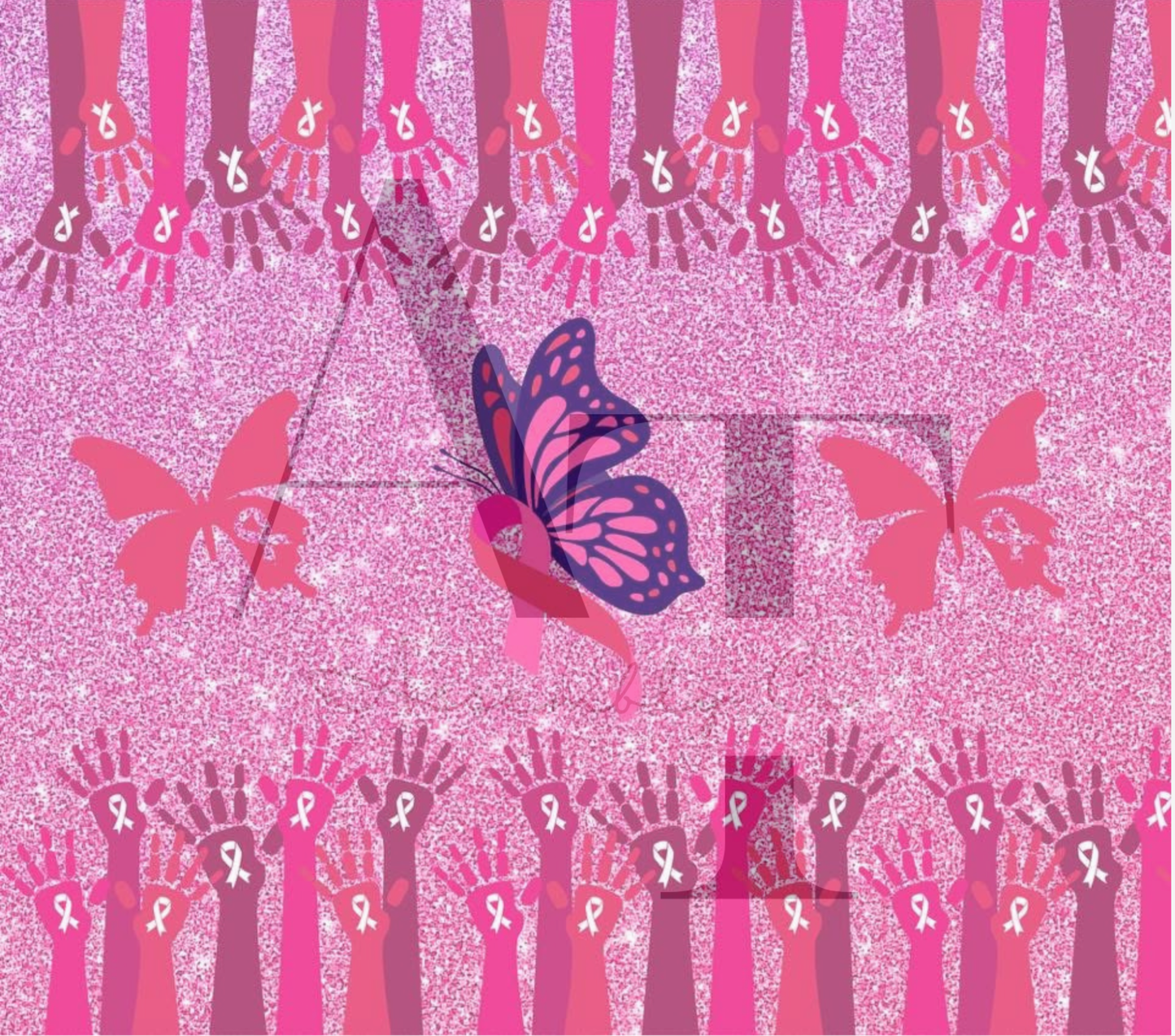 Ribbons and Butterflies Breast Cancer 20oz Tumbler – Pink Awareness Cup of Hope & Strength