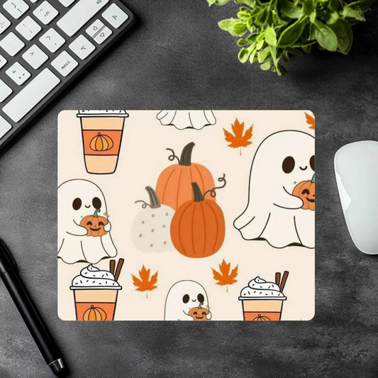 Pumpkin Latte Mousepad – Cozy Fall Desk Mat
