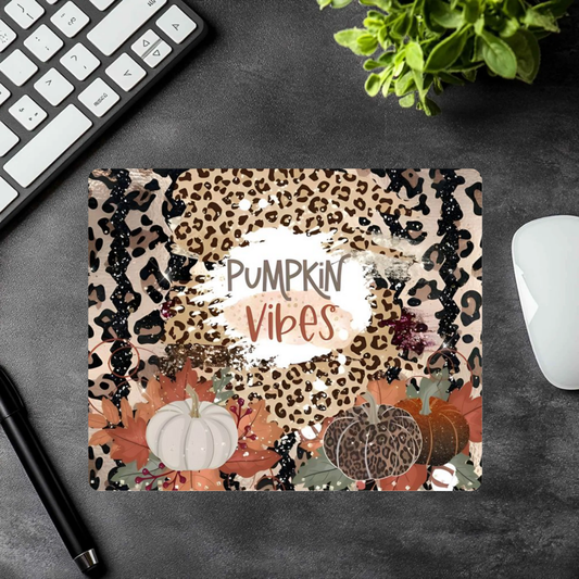 Pumpkin Vibes Mousepad – Cozy Fall Desk Mat