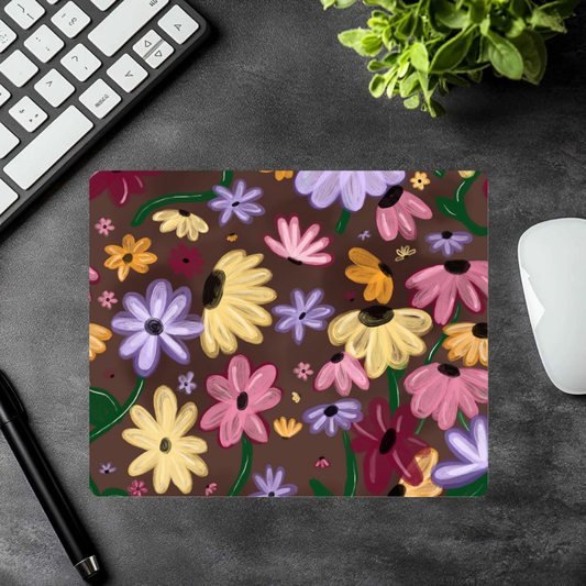 Era-Inspired Floral Piano Mousepad – Music Lover Desk Mat