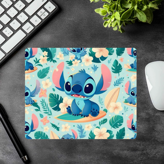 Cute Blue Alien Mousepad – Fun Desk Mat for Work & Gaming