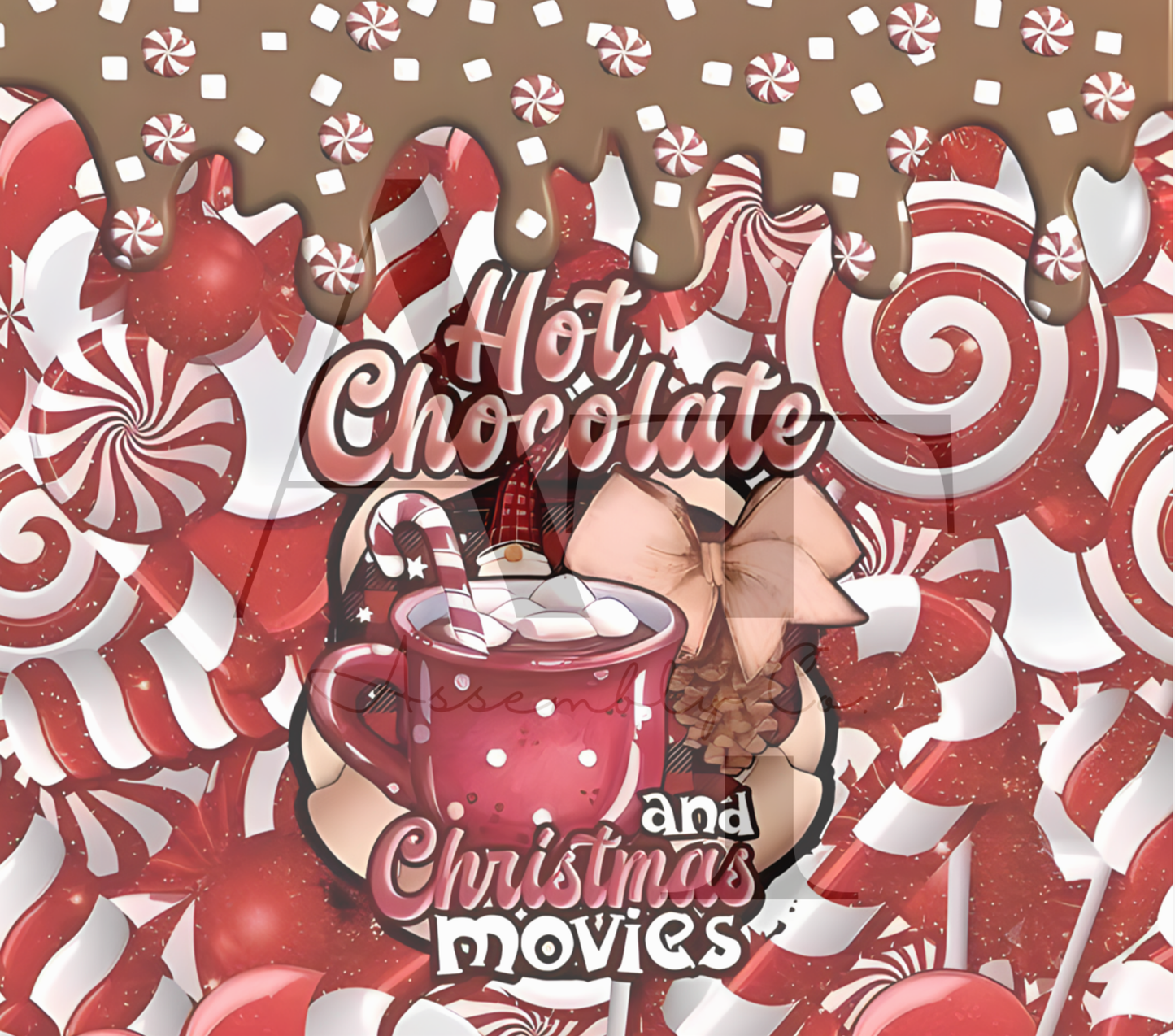 Hot Chocolate and Christmas Movies 20oz Tumbler β Cozy Holiday Cup for Cocoa & Movie Nights