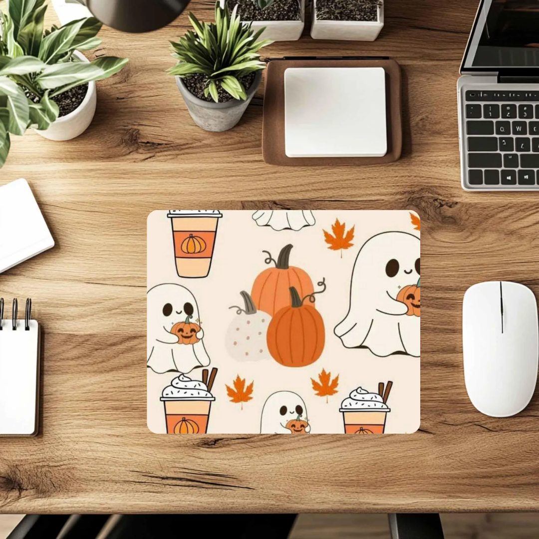 Pumpkin Latte Mousepad β Cozy Fall Desk Mat