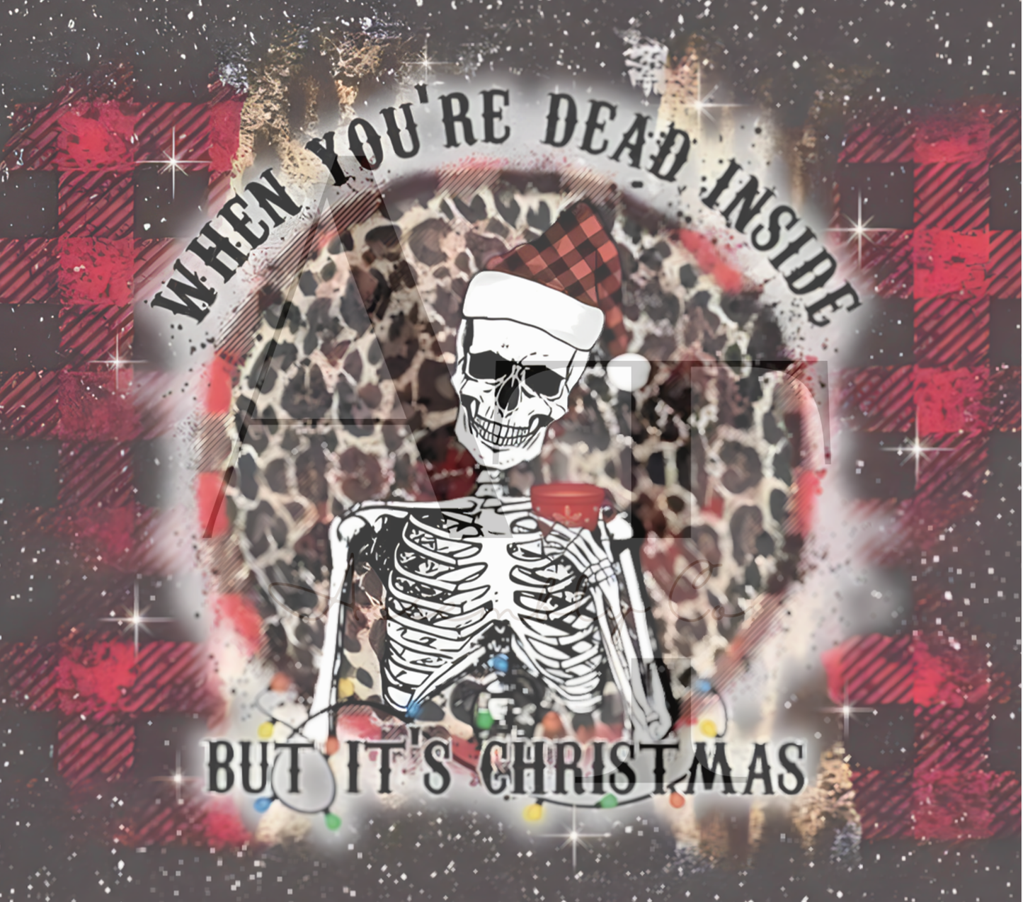 When You’re Dead Inside But It’s Christmas 20oz Tumbler – Funny Dark Humor Holiday Cup
