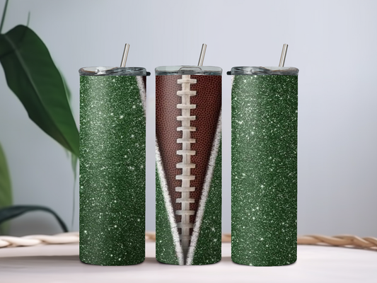 Football 20oz Tumbler – Game Day Stainless Steel Cup for Sports Fans & Tailgates