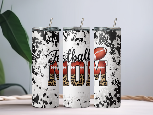 Football Mom 20oz Tumbler – Game Day Stainless Steel Cup for Proud Sports Moms