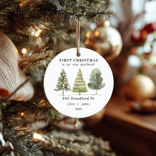 Our First Christmas at Our New Apartment 2025 Ornament • Personalized Holiday Keepsake • Apartment Christmas Gift