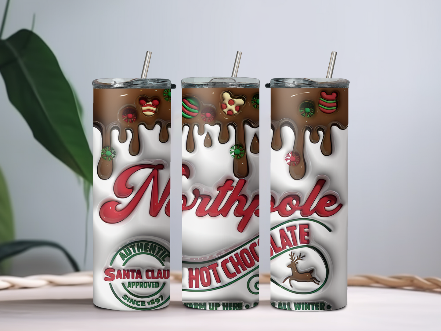 Northpole Hot Chocolate 20oz Tumbler – Festive Christmas Cup for Cocoa Lovers