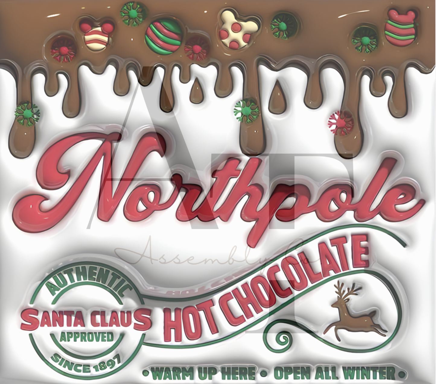 Northpole Hot Chocolate 20oz Tumbler – Festive Christmas Cup for Cocoa Lovers