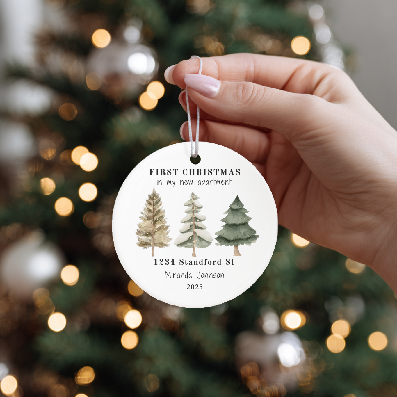 First Christmas in My New Apartment Ornament • Personalized Holiday Keepsake • Apartment Gift