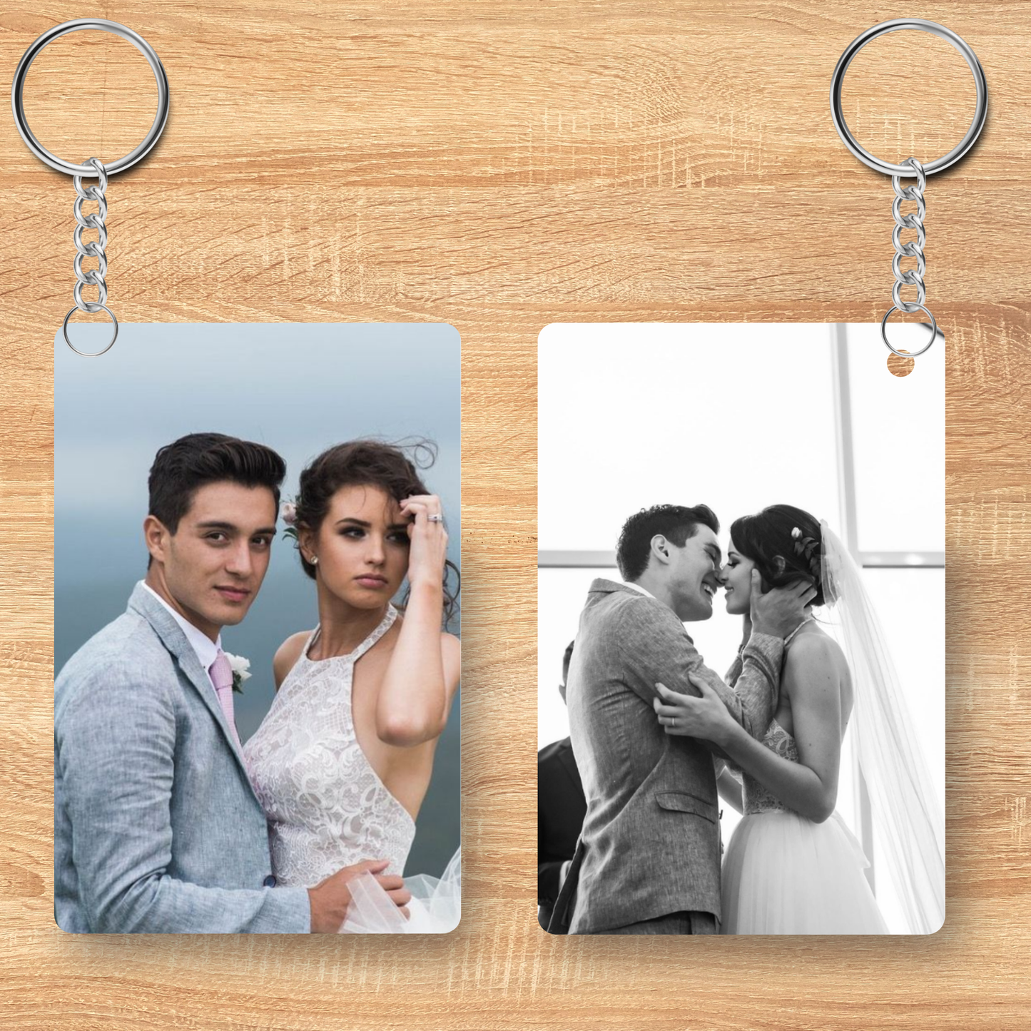 Personalized Wedding Keychain – Custom Acrylic Keychain | Bride & Groom Gift