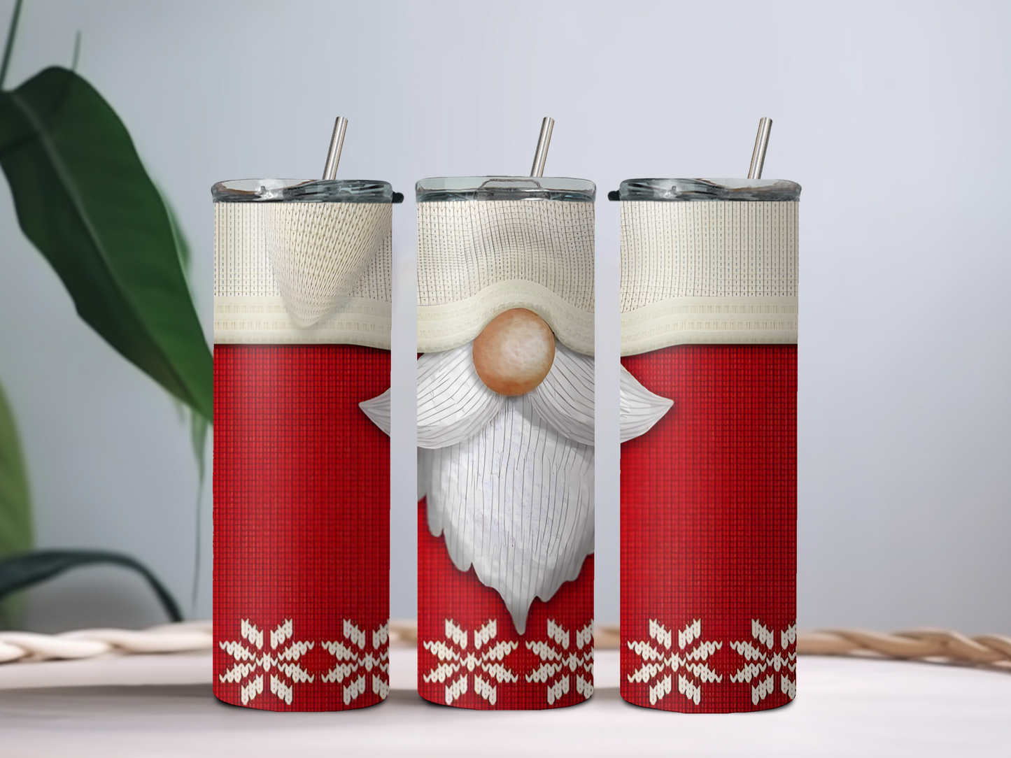 Red Christmas Gnome 20oz Tumbler – Holiday Cup for Coffee, Cocoa & Winter Cheer