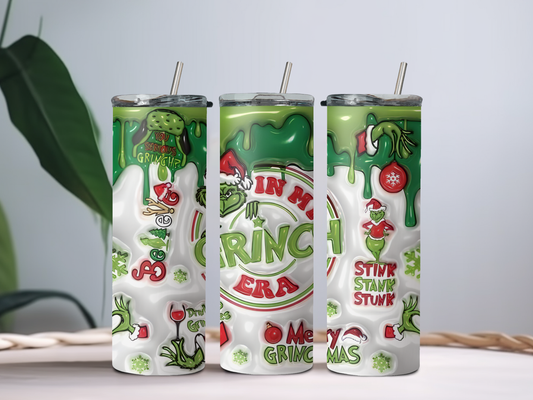 In My Grinch Era 20oz Tumbler – Funny Christmas Cup for Holiday Coffee Lovers