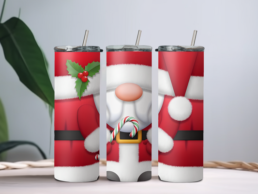 Santa Gnome 20oz Tumbler – Cute Christmas Cup for Coffee, Cocoa & Holiday Cheer
