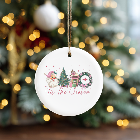 Tis the Season To Be Cozy Ornament • Winter Holiday Decor