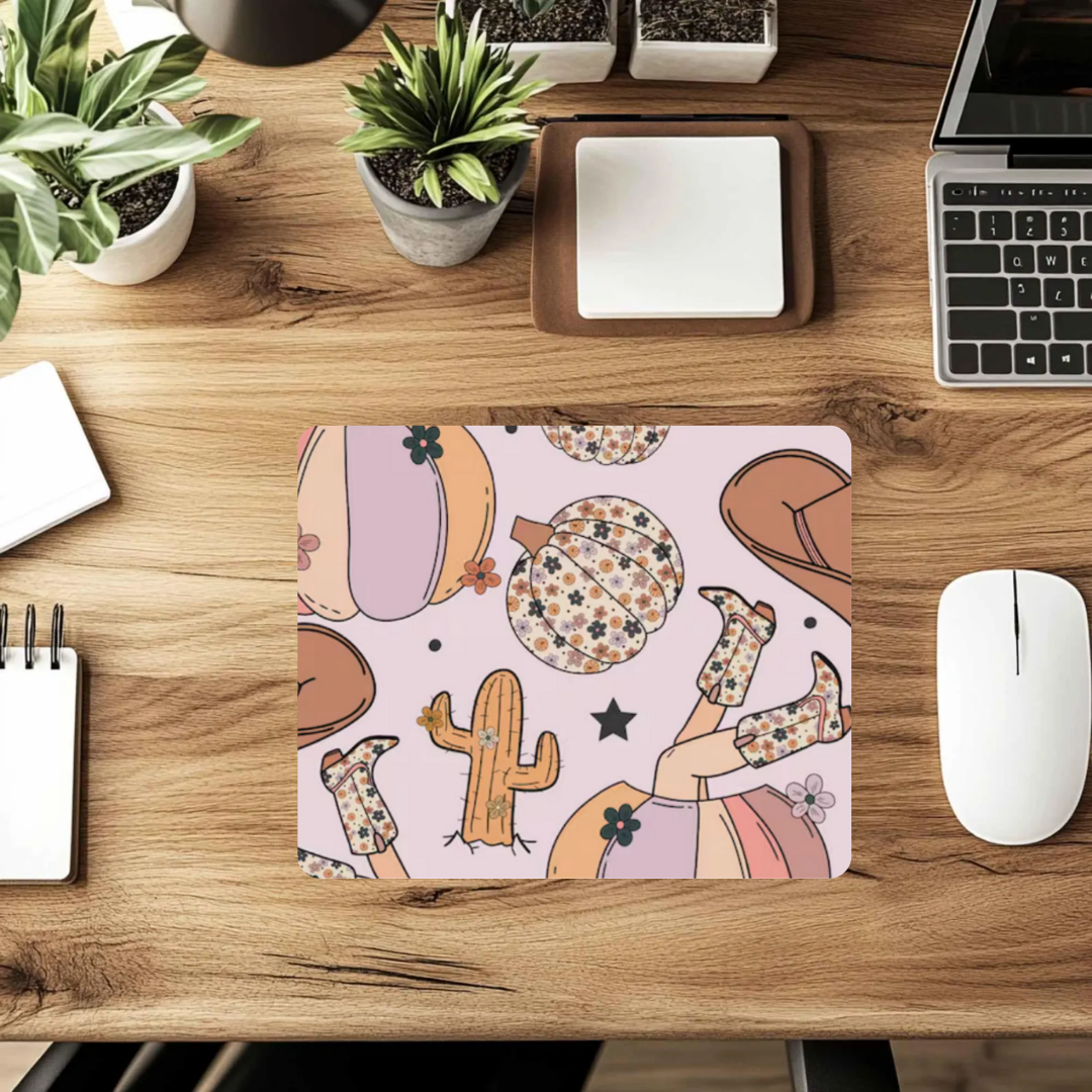 Girlie Western Mousepad – Cowgirl Chic Desk Mat