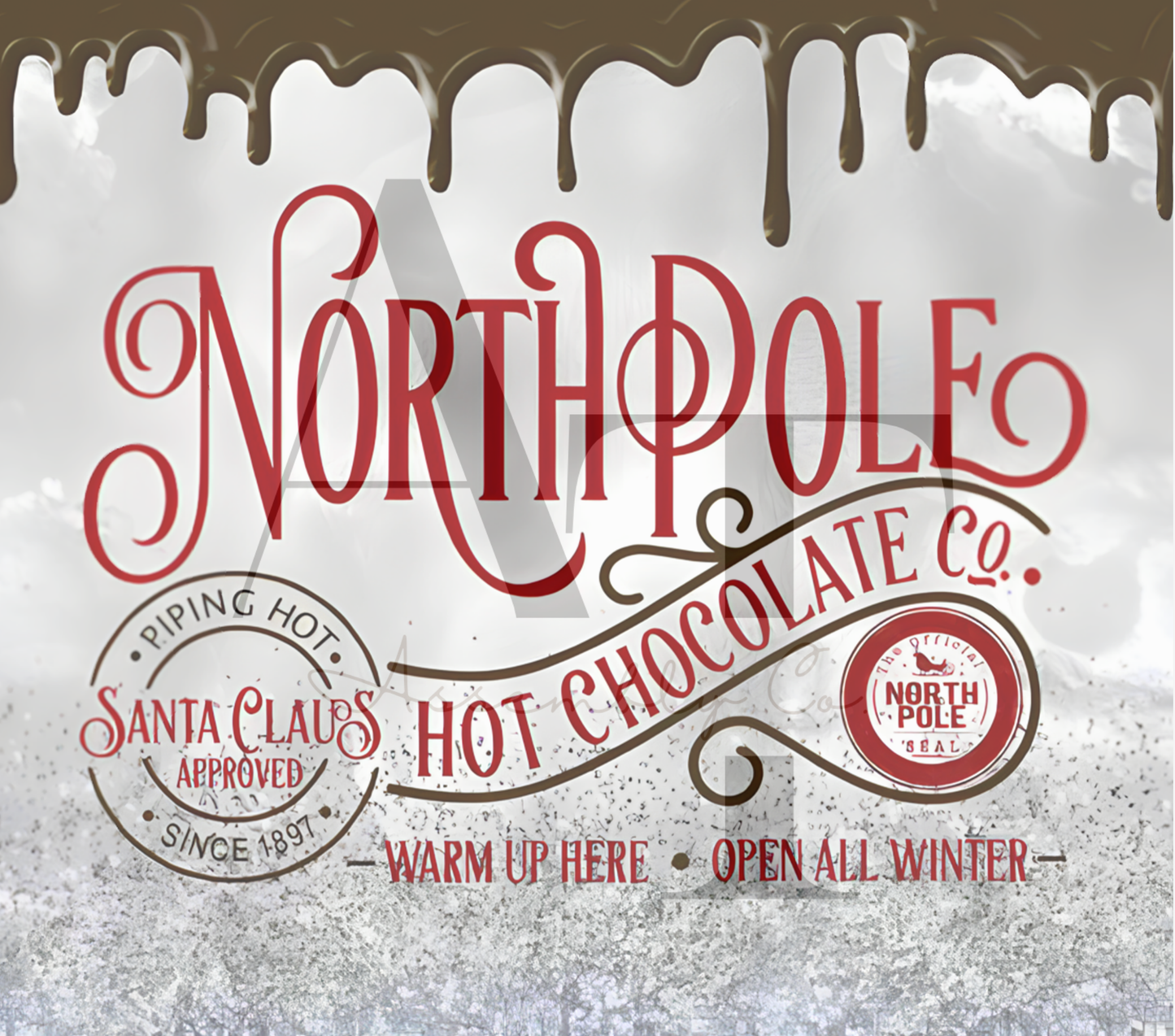 Northpole Hot Chocolate Co. 20oz Tumbler – Cozy Christmas Cup for Cocoa Lovers
