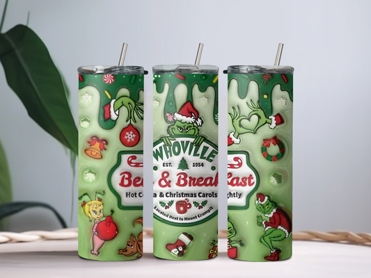 Whoville Bed & Breakfast – Christmas 20oz Tumbler / Holiday Mug / Winter Home Décor Gift