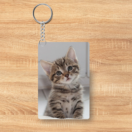 Personalized Cat Keychain – Custom Pet Photo Keychain | Cute Acrylic Cat Lover Gift