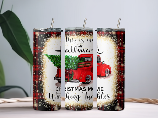 This Is My Hallmark Christmas Movie Watching Tumbler – Cozy 20oz Holiday Cup for Cocoa & Coffee