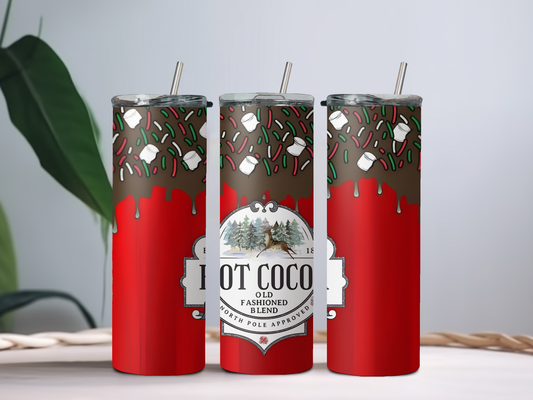 Hot Cocoa 20oz Tumbler – Cozy Winter Cup for Cocoa, Coffee & Holiday Drinks
