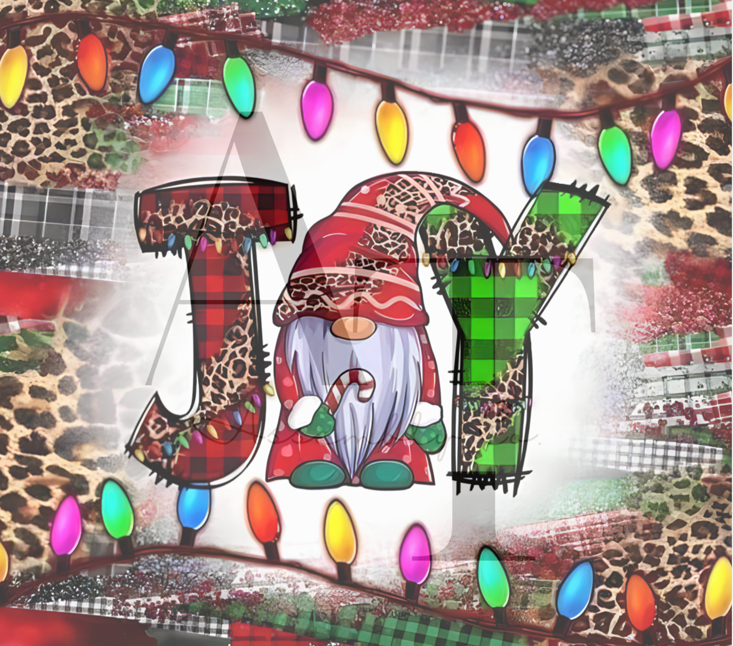 Joy Gnome 20oz Tumbler – Cute Christmas Cup for Coffee, Cocoa & Holiday Cheer