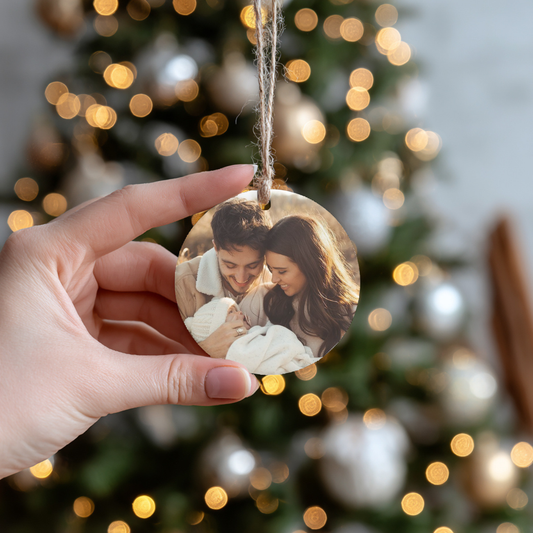 Custom Family Photo Ornament • Personalized Christmas Ornament • Holiday Keepsake Gift