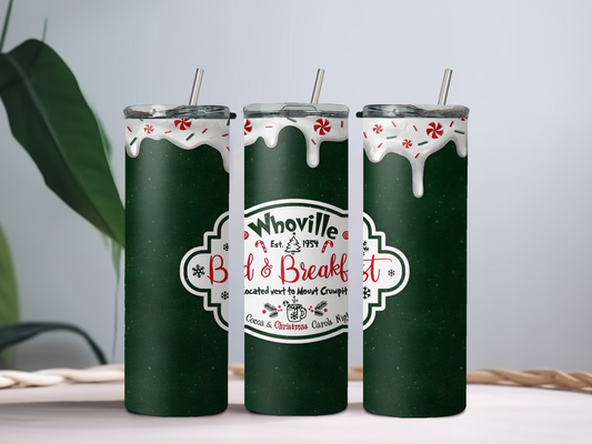 Whoville Bed and Breakfast 20oz Tumbler – Dr. Seuss Inspired Holiday Coffee Cup