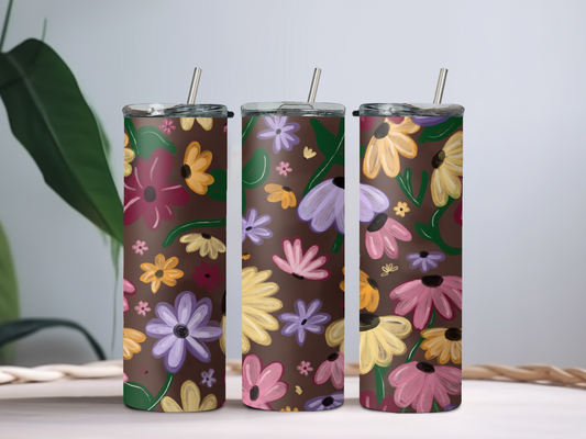 Floral Piano Era-Inspired Tumbler – 20oz Stainless Steel